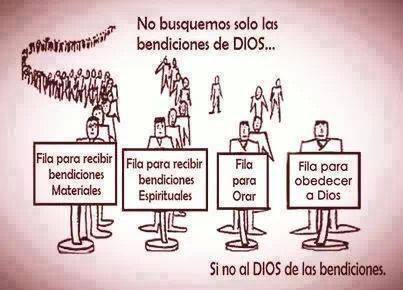 NO busquemos solo las bendiciones de Dios...