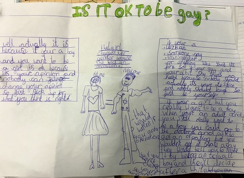 Escuela hace que niños escriban “cartas de amor LGBT”