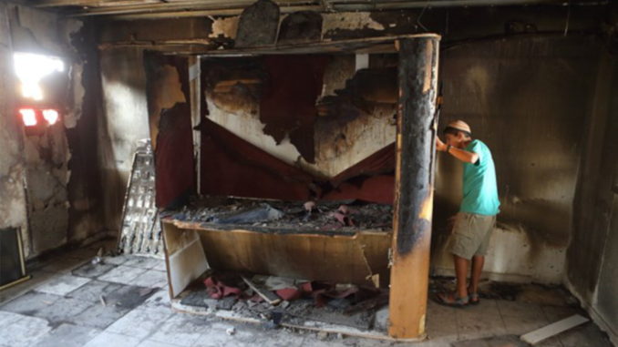 Sinagoga incendiada en la Ciudad Vieja de Jerusalém