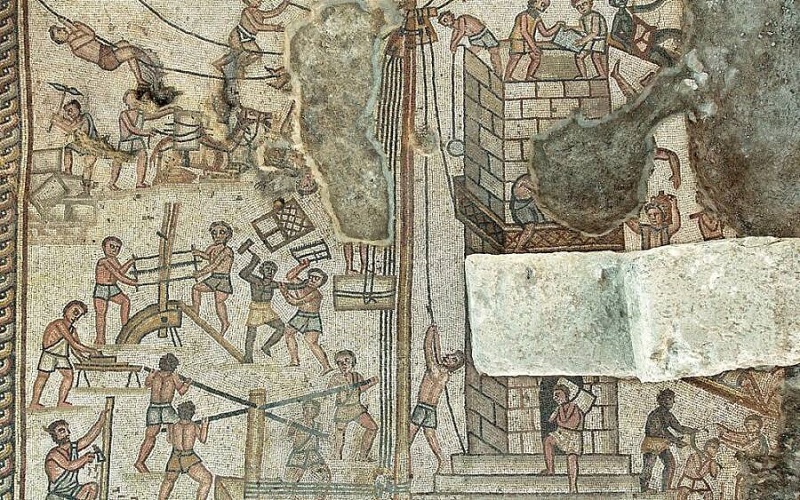 Descubren mosaico bíblico de 1.600 años de antigüedad que narra Éxodo