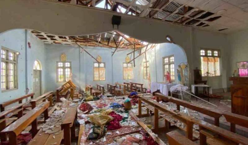 Bombardeo en una iglesia en Birmania deja dos muertos y heridos