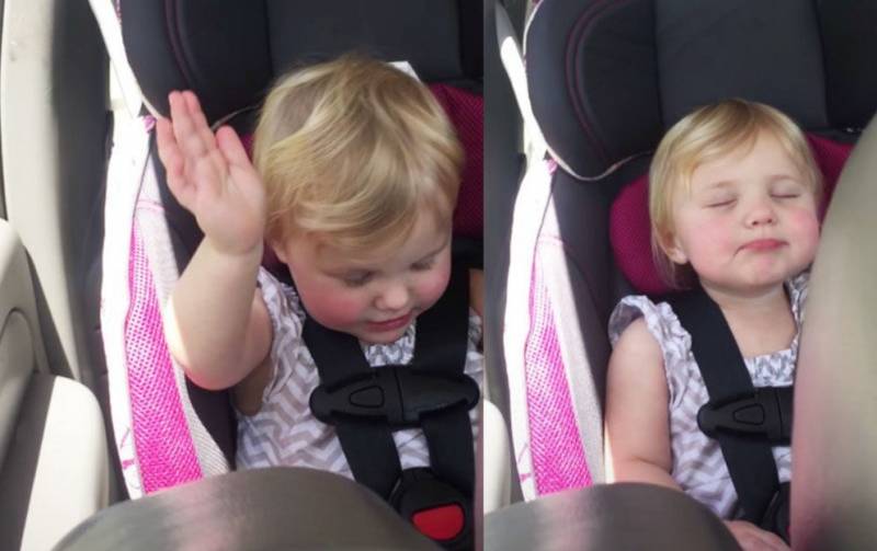 Bebé es filmado adorando a Dios en un carro
